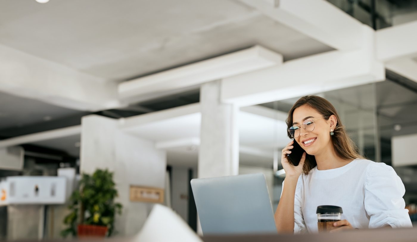 Woman talking on phone with Julington Creek dental office