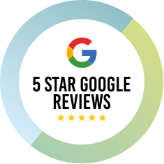 5 star Google reviews badge